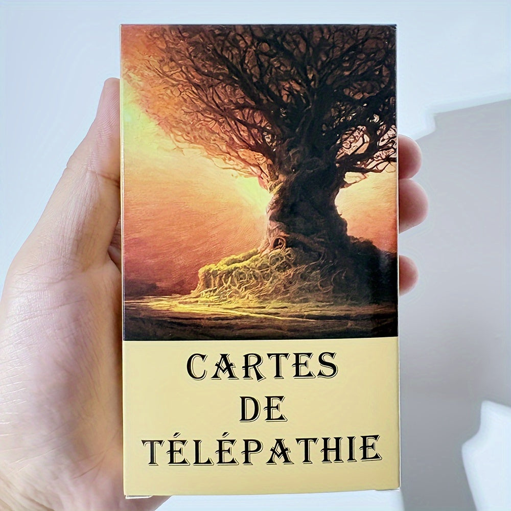 Cartes de Tarot Français pour Débutants, Cartes Oracle de la Forêt Mystérieuse, Jeu d'Oracle de Télépathie, Taro des Arbres, Beau Jeu Français, 12x7cm\u002F4.72x2.75 pouces, 56-Cartes