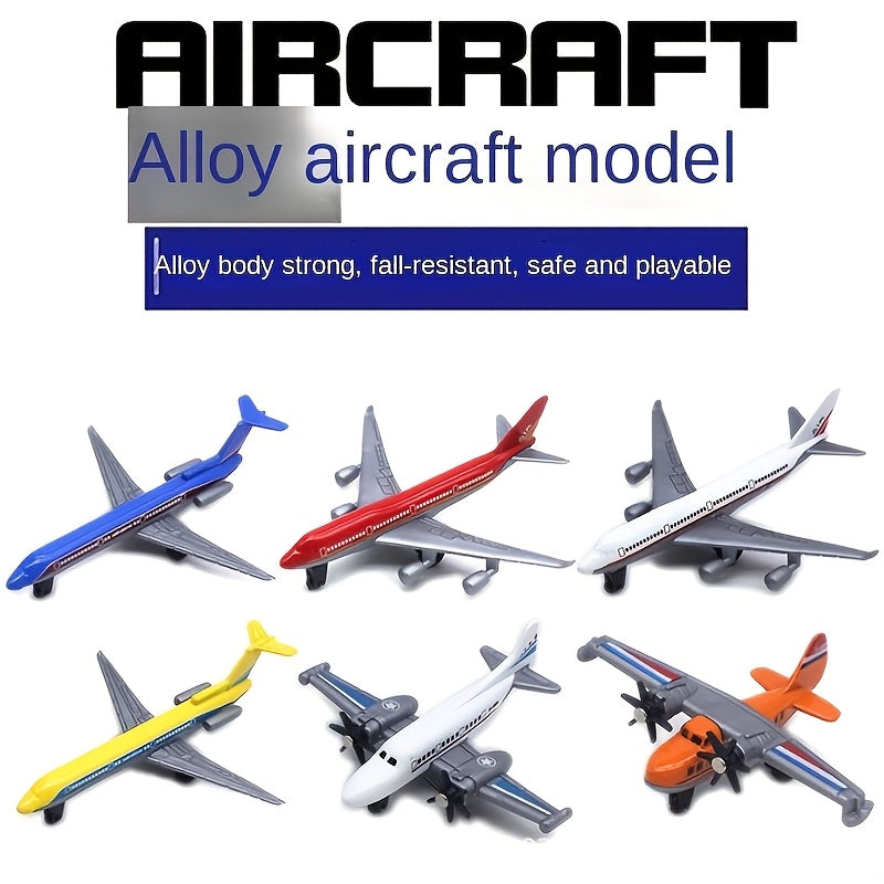 Ensemble de Modèles d'Avions de Combat et Passagers en Alliage Coulé sous Pression - Jouet Collectionnable en Métal et Plastique pour Décoration Maison, Idéal pour Noël, Pâques et Cadeaux d'Anniversaire