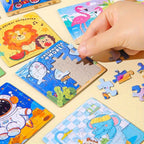 20PCS Mini Puzzle de papier d'animal de cartoon éducatif Jouet pour les fêtes d'anniversaire et les cadeaux de Noël et d'Halloween les plus appropriés (Style aléatoire)