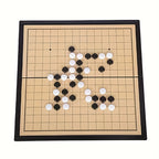 Jouet magnétique Gomoku, plateau d'échecs pliable portable, facile à démarrer pour les débutants, échecs puzzle noir et blanc, super grand plateau d'échecs magnétique