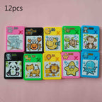 12pcs - Puzzle Coulissant pour Jeunes Animaux, Entraînement à la Pensée Logique, Jouet de Puzzles, Convient aux Jeunes pour Développer leur Cerveau (Couleur et Motif Aléatoires)