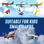 Ensemble de Modèles d'Avions de Combat et Passagers en Alliage Coulé sous Pression - Jouet Collectionnable en Métal et Plastique pour Décoration Maison, Idéal pour Noël, Pâques et Cadeaux d'Anniversaire