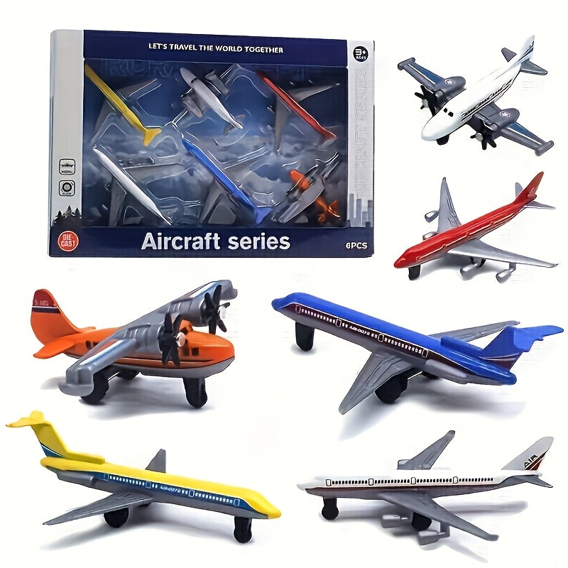 Ensemble de Modèles d'Avions de Combat et Passagers en Alliage Coulé sous Pression - Jouet Collectionnable en Métal et Plastique pour Décoration Maison, Idéal pour Noël, Pâques et Cadeaux d'Anniversaire