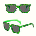 1pc\u002F3pcs\u002F5pcs - Lunettes Style Pixel, Lunettes de Mode, Lunettes Creeper, Lunettes Drôles, Lunettes Décoratives