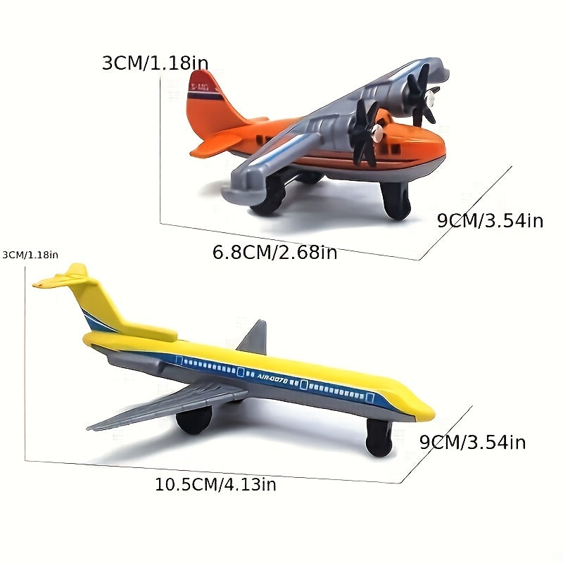 Ensemble de Modèles d'Avions de Combat et Passagers en Alliage Coulé sous Pression - Jouet Collectionnable en Métal et Plastique pour Décoration Maison, Idéal pour Noël, Pâques et Cadeaux d'Anniversaire