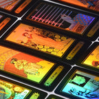 Jeu de Tarot, Ensemble de 78 Cartes Classiques avec Guide, Tapis de Constellation pour Autel et Pendule, Sac de Rangement Portable pour Cartes, Jouet de Divination Holographique pour Débutants et Lecteurs Experts (3pcs)