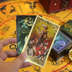 Enchanted Elegance Tarot Cards Game - Plastique imperméable et durable avec illustrations colorées, comprend un manuel d'instruction, idéal pour les débutants et les parties