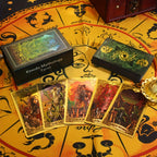 Enchanted Elegance Tarot Cards Game - Plastique imperméable et durable avec illustrations colorées, comprend un manuel d'instruction, idéal pour les débutants et les parties
