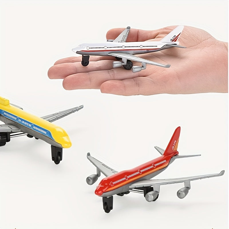Ensemble de Modèles d'Avions de Combat et Passagers en Alliage Coulé sous Pression - Jouet Collectionnable en Métal et Plastique pour Décoration Maison, Idéal pour Noël, Pâques et Cadeaux d'Anniversaire