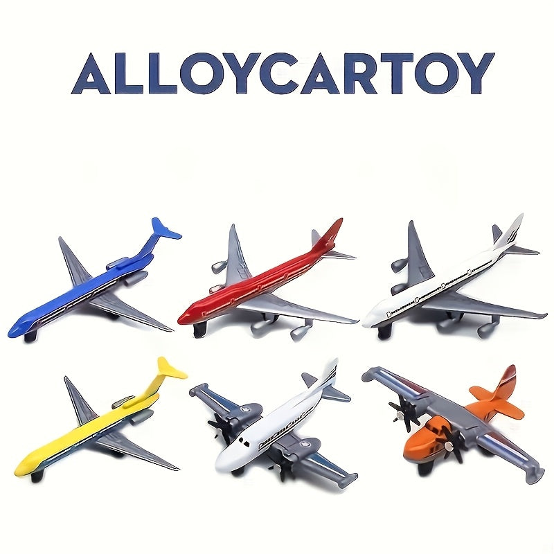 Ensemble de Modèles d'Avions de Combat et Passagers en Alliage Coulé sous Pression - Jouet Collectionnable en Métal et Plastique pour Décoration Maison, Idéal pour Noël, Pâques et Cadeaux d'Anniversaire