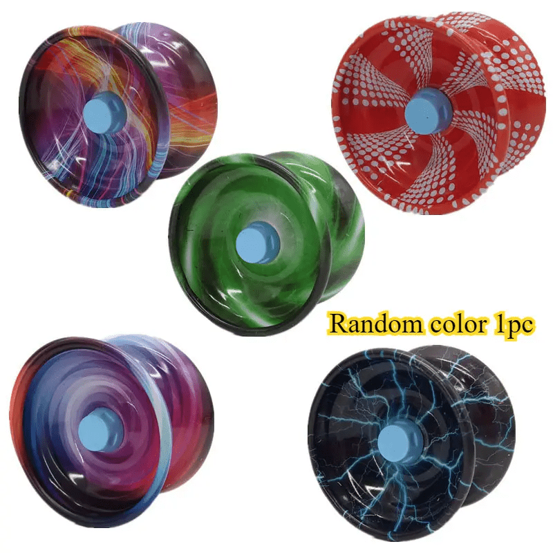 Yo-Yo en alliage avec finition métallique colorée, Yo-Yo à contrôle de corde pour garçons, couleur aléatoire, 1 pièce.