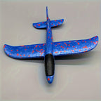 2 Avions en Mousse Géants pour Plage, Jouet de Lancer Tournoyant, Jouet Extérieur, Bleu