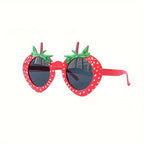 1 Lunettes en Forme de Fraise Uniques, Mignonnes et Amusantes - Indispensables pour l'Été, Parfaites pour la Plage, Anniversaires, Rencontres entre Amis, Accessoires Photo