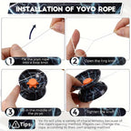 1pc\u002F2pièces Yo-yo en métal de haute vitesse avec sangle amovible - Durabilité et performance éblouissante pour les débutants - Disponible en plusieurs couleurs