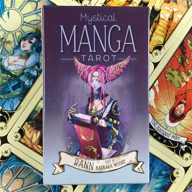 Cartes de tarot manga mystique, cartes de tarot, jeu de tarot, jouet révélateur de fortune, cadeau de jeu