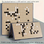 Jeu de Go Magnétique Portable de 11.2 pouces - Planche en Bois Pliable pour Gomoku Go, Idéal pour les Voyages & les Fêtes à la Maison, Comprend des Pièces Noires & Blanches