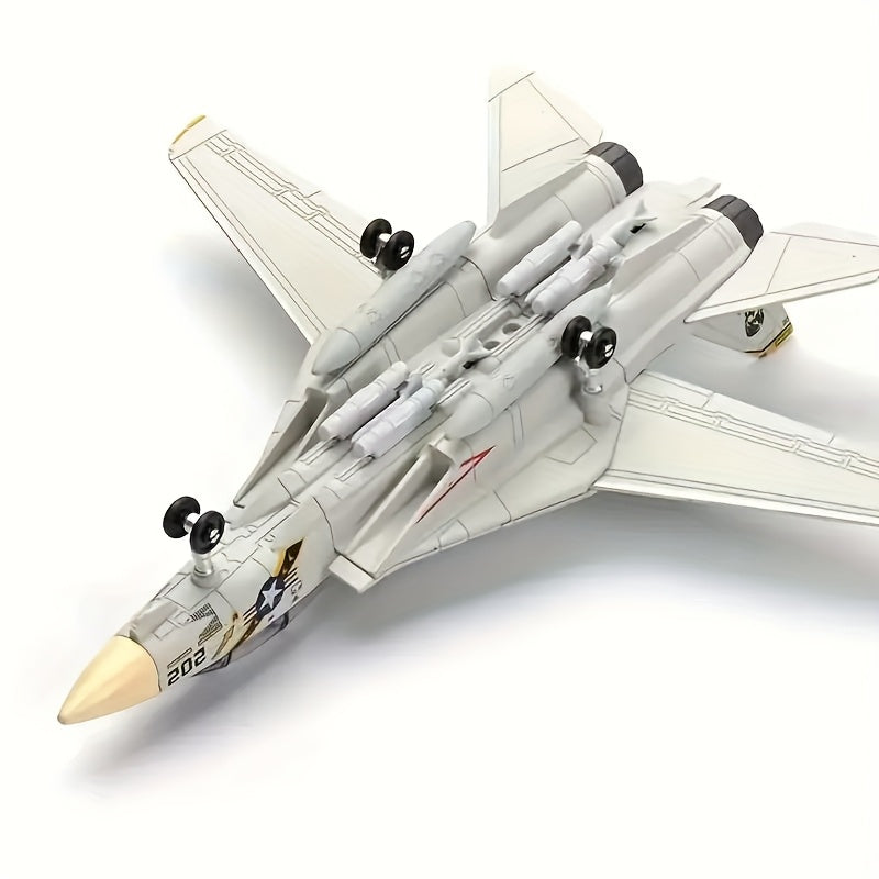 Modèle de Chasseur F-14 - Modèle d'Avion Détailé avec Support, Idéal pour les Passionnés Militaires & Cadeau Parfait, Kit de Construction Avion Militaire | Modèle Réaliste d'Aéronef | Kit de Modélisme Aérien