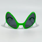 10pcs Alien Eyewear - Lunettes vertes en polycarbonate avec verres noirs, accessoires amusants pour costumes pour anniversaires et fêtes, accessoires décoratifs unisexe, accessoire de fête | Design futuriste | Lunettes durables
