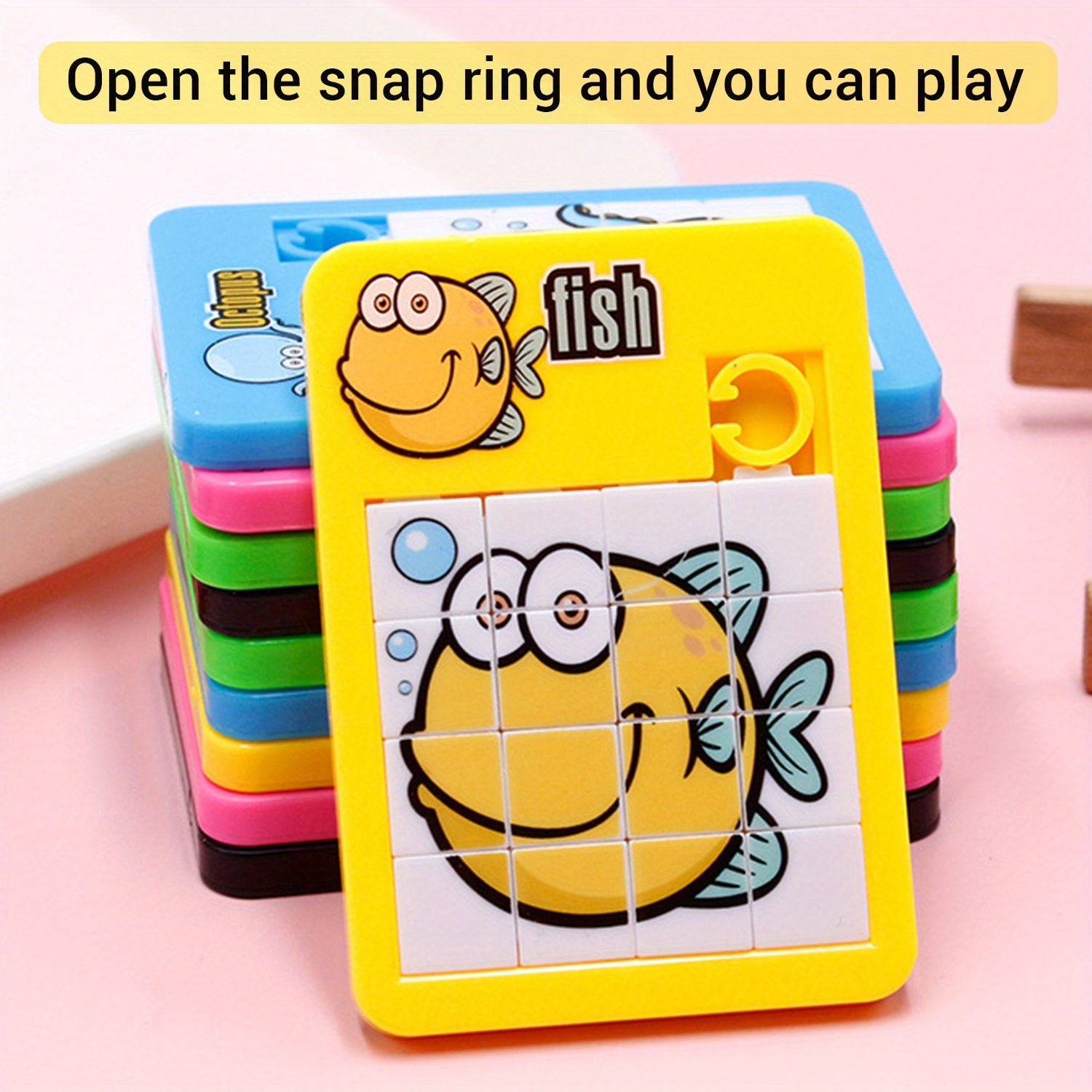 10 Puzzles Glissants Miniatures Animaux pour Enfants, Casse-Tête Mobile, Plastique Durable Étanche, Jouets Éducatifs Amusants pour Maternelle, Couleurs Aléatoires