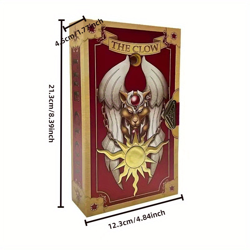 Prenez-le Maintenant ! Nouvelle Édition de Luxe de la Fille des Cartes Magiques Sakura - Transformation Sakura, Jeu de Rôle d'Anime avec les Cartes Trèfle Portables du Nouveau Magicien Sakura, Coffret Cadeau et Décoration à Collectionner
