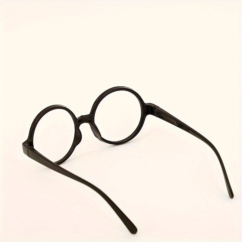 Monture de lunettes rondes style préppy, thème Renaissance, matériau plastique, petite taille vintage décorative