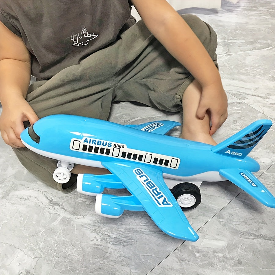 1pc Grand modèle d'avion jouet à assembler pour enfants - Réplique d'avion volant par inertie, auto-assemblage, cadeau idéal pour Noël et le Nouvel An pour les garçons et les filles, construction en plastique durable, non électrique.