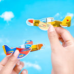 30pcs Mini Avions Planeurs en Mousse, Jouets de Puzzle DIY à Lancer à la Main, Cadeaux de Fête de Modèle d'Aviation, Cadeaux de Pâques - Couleurs Mélangées, Jouet Avion