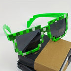 1pc\u002F3pcs\u002F5pcs - Lunettes Style Pixel, Lunettes de Mode, Lunettes Creeper, Lunettes Drôles, Lunettes Décoratives