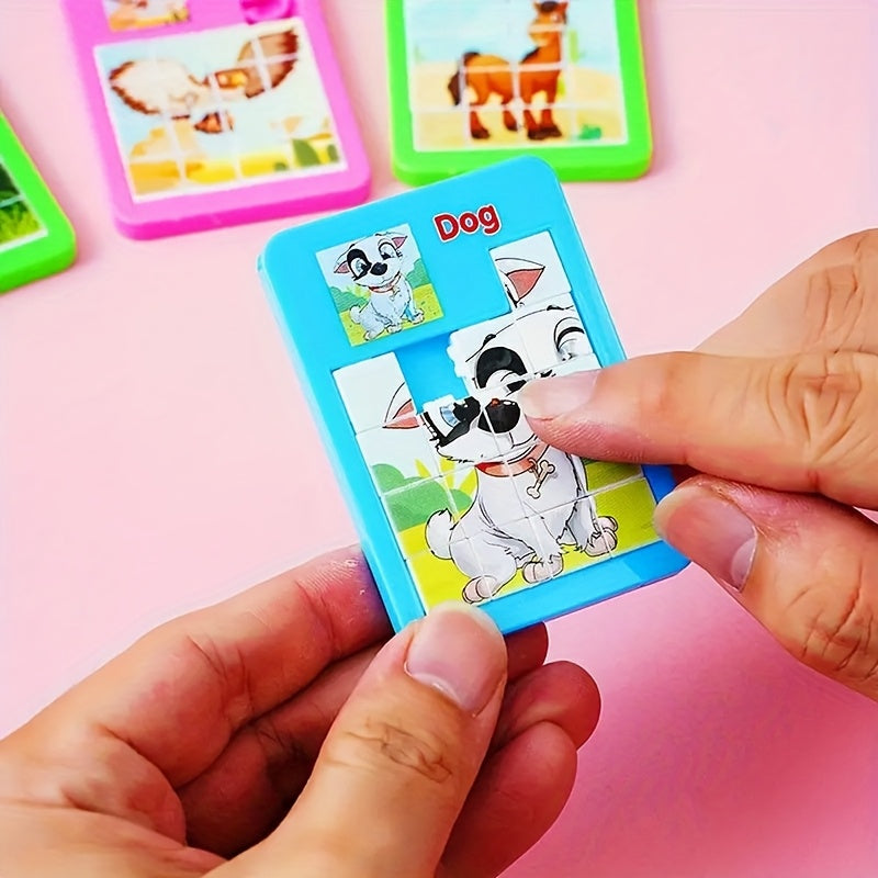 10pcs Ensemble de puzzle à animaux de dessin animé, jouets éducatifs en plastique pour enfants, idéal pour les cadeaux de fête d'anniversaire, les récompenses de classe, les cadeaux de Noël, le plaisir de jeu en famille - Des conceptions assorties